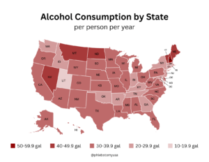 Alcohol Consumption by State